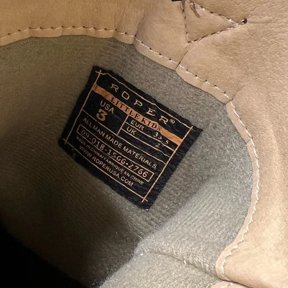 ROPER Girl's Riley Zebra Size 3 Western Boots - Picture 4 of 6